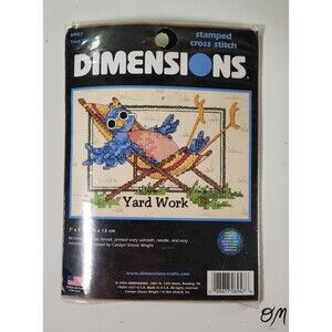 Vintage Dimensions Yard Work Stamped Cross Stitch #6947